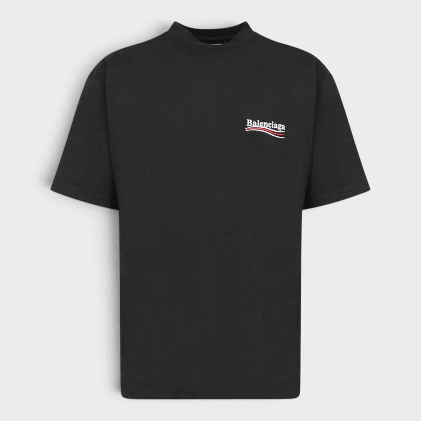 Logo Political Campaign T-Shirt Black
