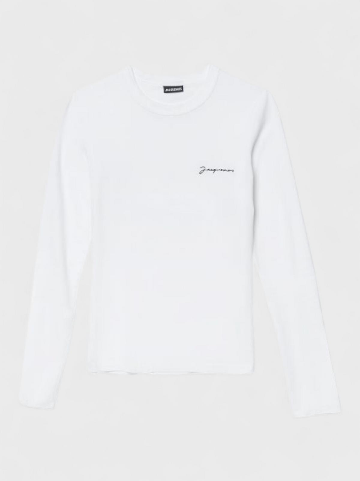 Jacquemus Le T-Shirt Brode Long Sleeve White