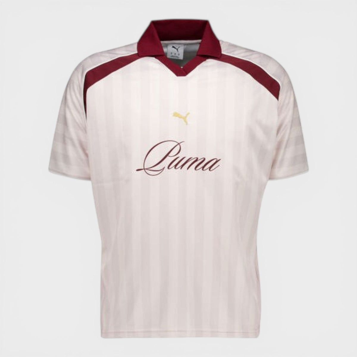 Striped Relaxed Football Jersey Maroon