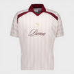 Striped Relaxed Football Jersey Maroon