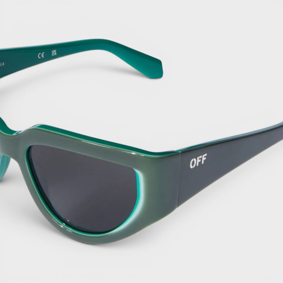 Logo Print Sunglasses Dark Green Black