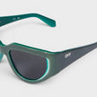 Logo Print Sunglasses Dark Green Black
