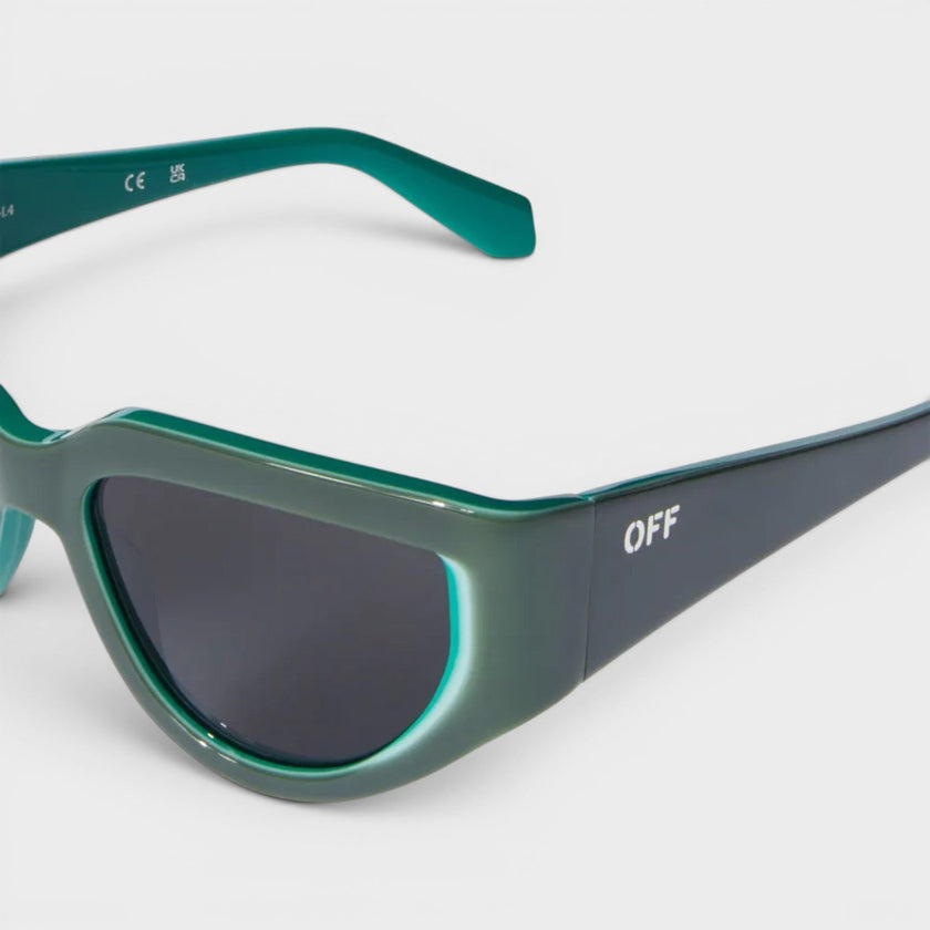 Logo Print Sunglasses Dark Green Black