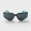 Logo Print Sunglasses Dark Green Black