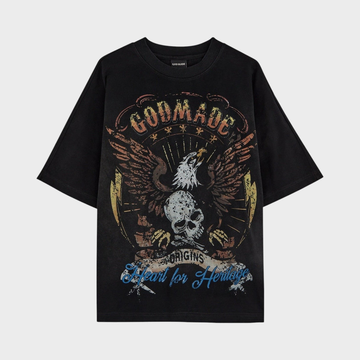 Origins Eagle Printed T Shirt Black