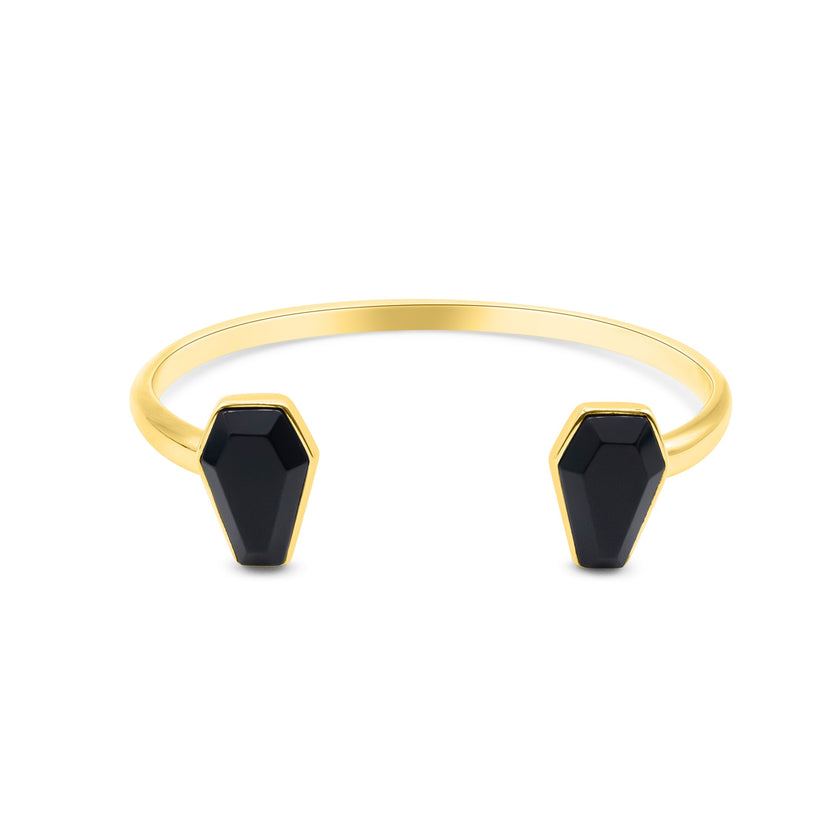 Krypta Gold Sarg Schwarz Gothic Armreif