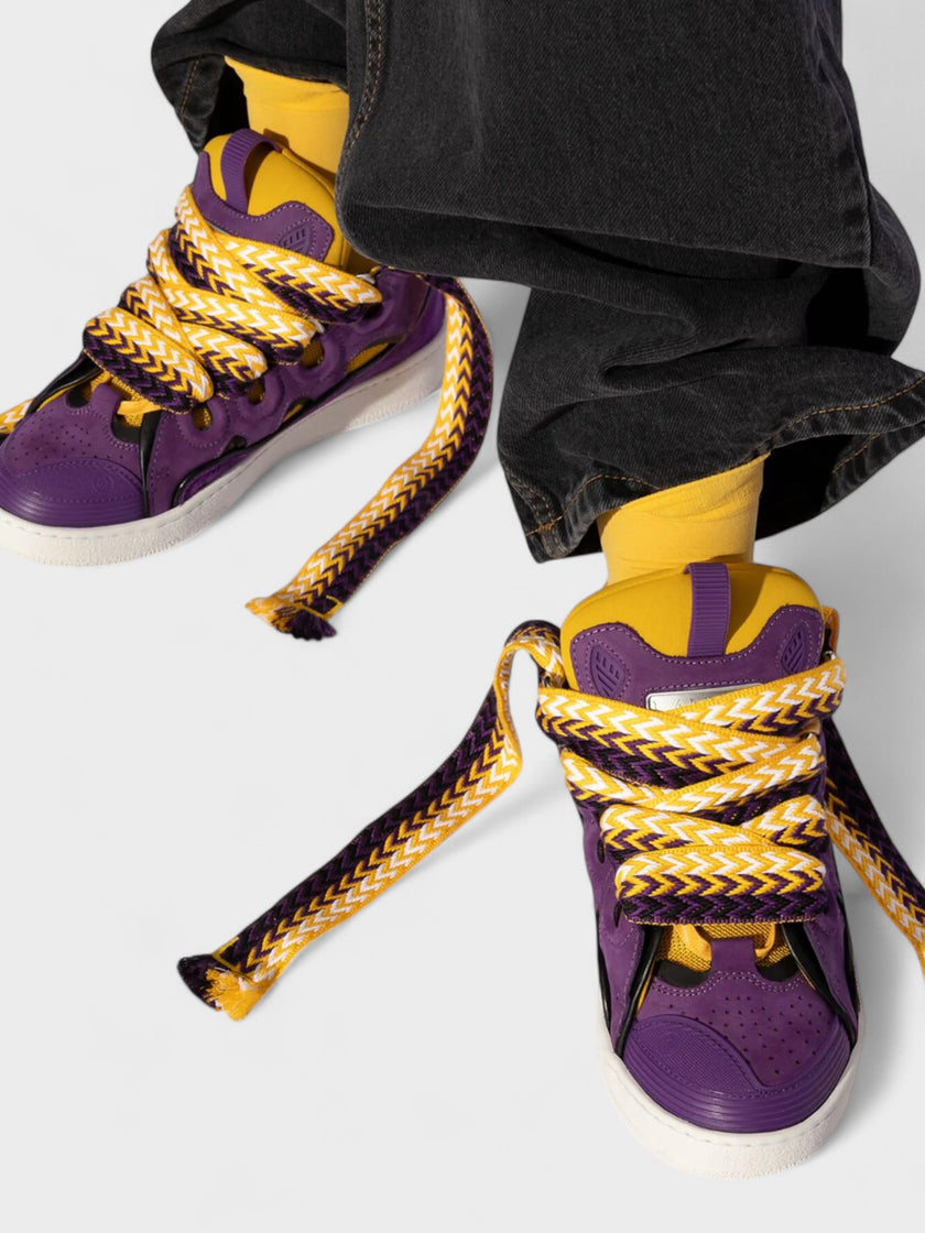 Lanvin Curb Sneakers Purple Yellow Wmns