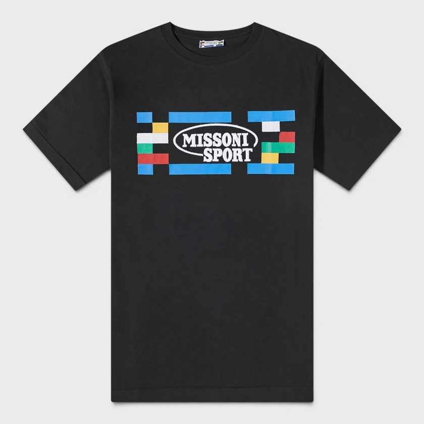 Logo Sport Crewneck T-Shirt Black