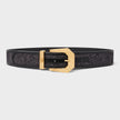Barocco Medusa Heritage Jacquard Belt Gold Black