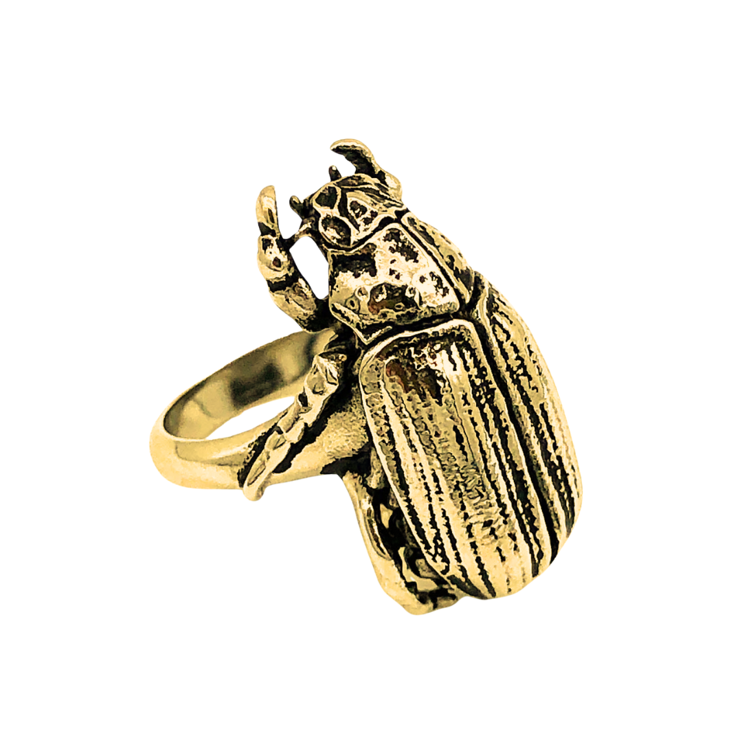 Gold Beetle Ring