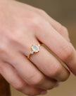 Opal Three Stone Ring in 18k Gold Vermeil