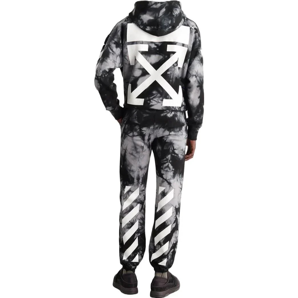 Diag Tie Dye Slim Sweatpant Warm Grey