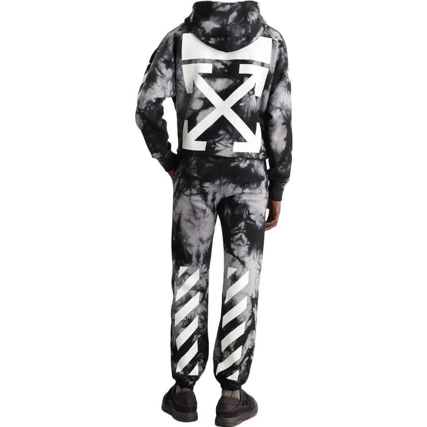 Diag Tie Dye Slim Sweatpant Warm Grey