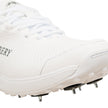 Newbery 360 Cricket Schoen - Volledig witte spikes