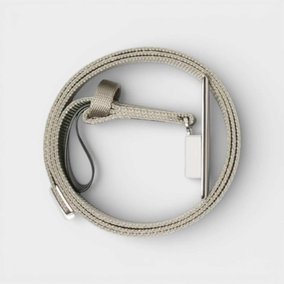 Check webbing shield Belt Beige