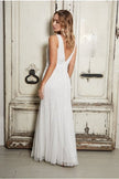 Abito lungo impreziosito Gracey White