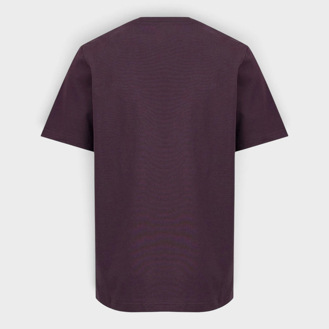 Dragonfly Floral Print T-Shirt Dark Purple