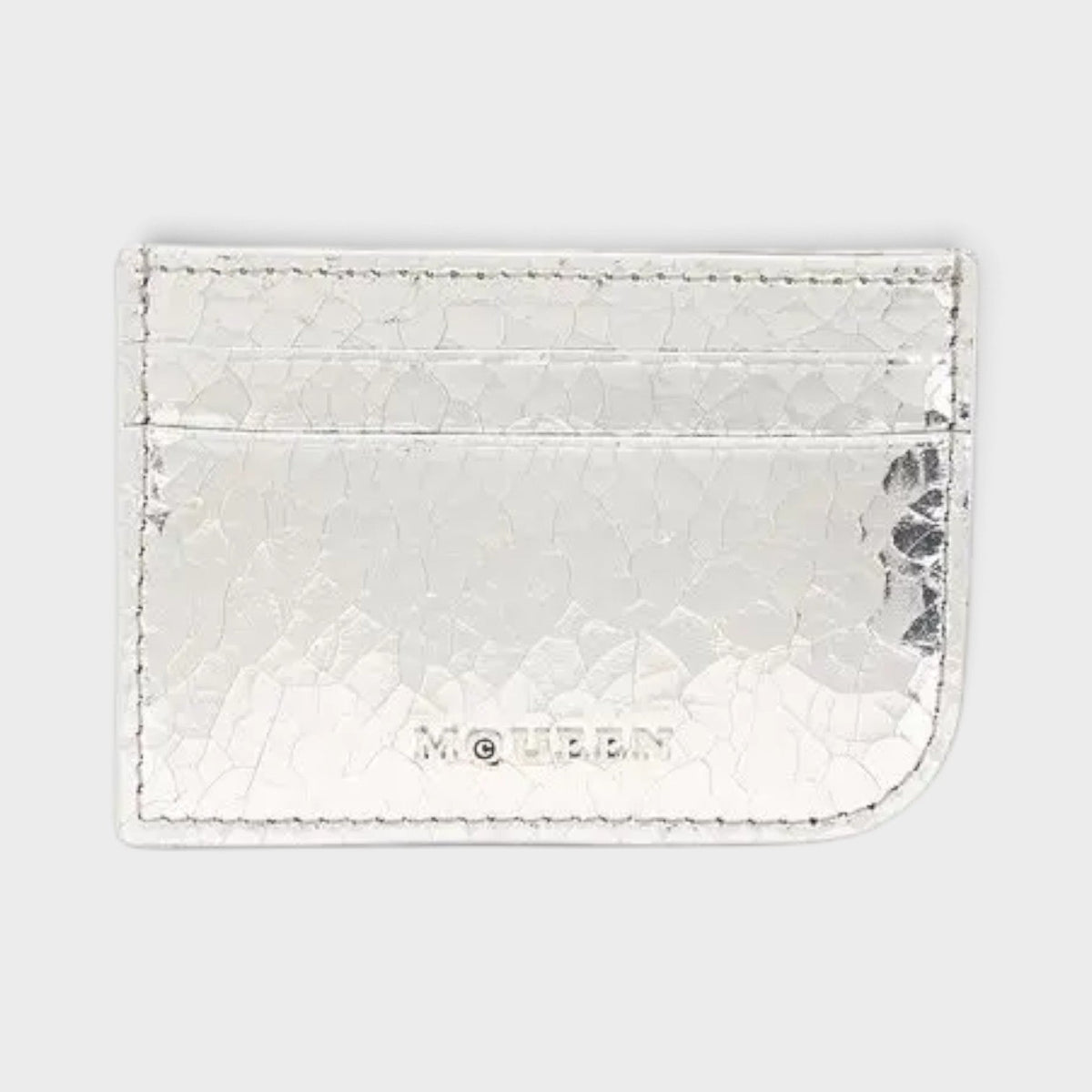 Sling Logo Card Case Metallic Silver