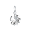 Dije de plata trébol de cuatro hojas