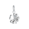 Dije de plata trébol de cuatro hojas