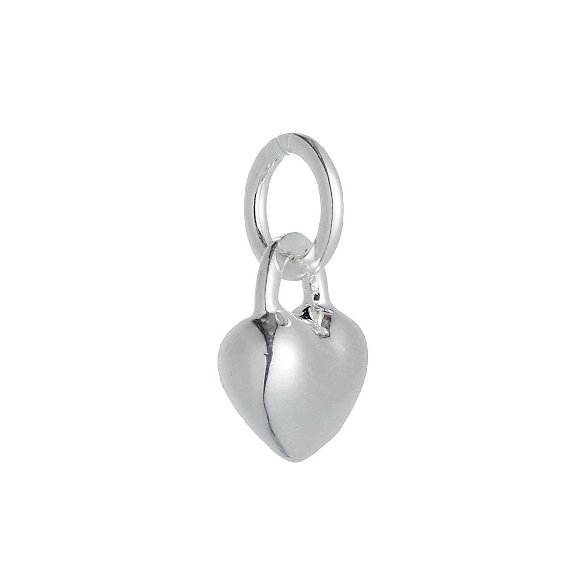 Love Heart Silver Charm
