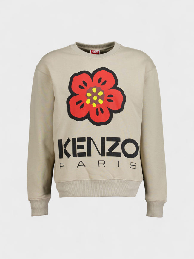 Kenzo Boke Flower Print Sweatshirt Beige