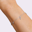 Bracelet à breloques en argent Chaîne grain de riz