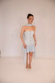 Monaco Dress and Scarf in Baby Blue