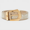 Logo Jacquard Belt Beige Gold