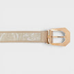 Logo Jacquard Belt Beige Gold