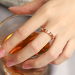 Lavender Amethyst Emerald Cut Eternity Ring in 18k Gold Vermeil