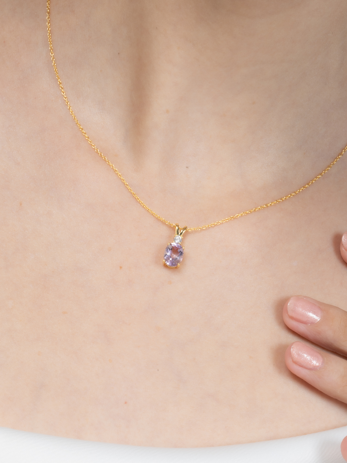 Set di gioielli Essential con ametista in oro vermeil 18k