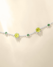 Set di gioielli con smeraldo e peridoto in argento sterling