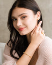Citrien armband en oorbellen set in 18k verguld zilver