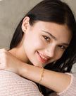 Citrien armband en oorbellen set in 18k verguld zilver