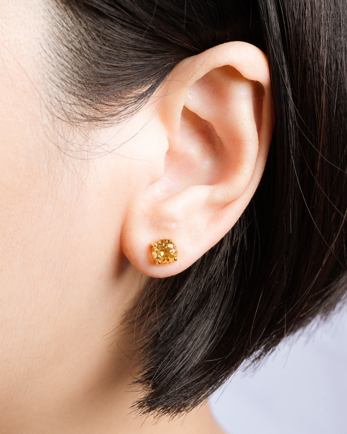 Citrin Alltags-Schmuckset in 18 Karat Gold Vermeil