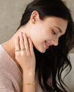 Peridot Bracelet and Earrings Set in 18k Gold Vermeil
