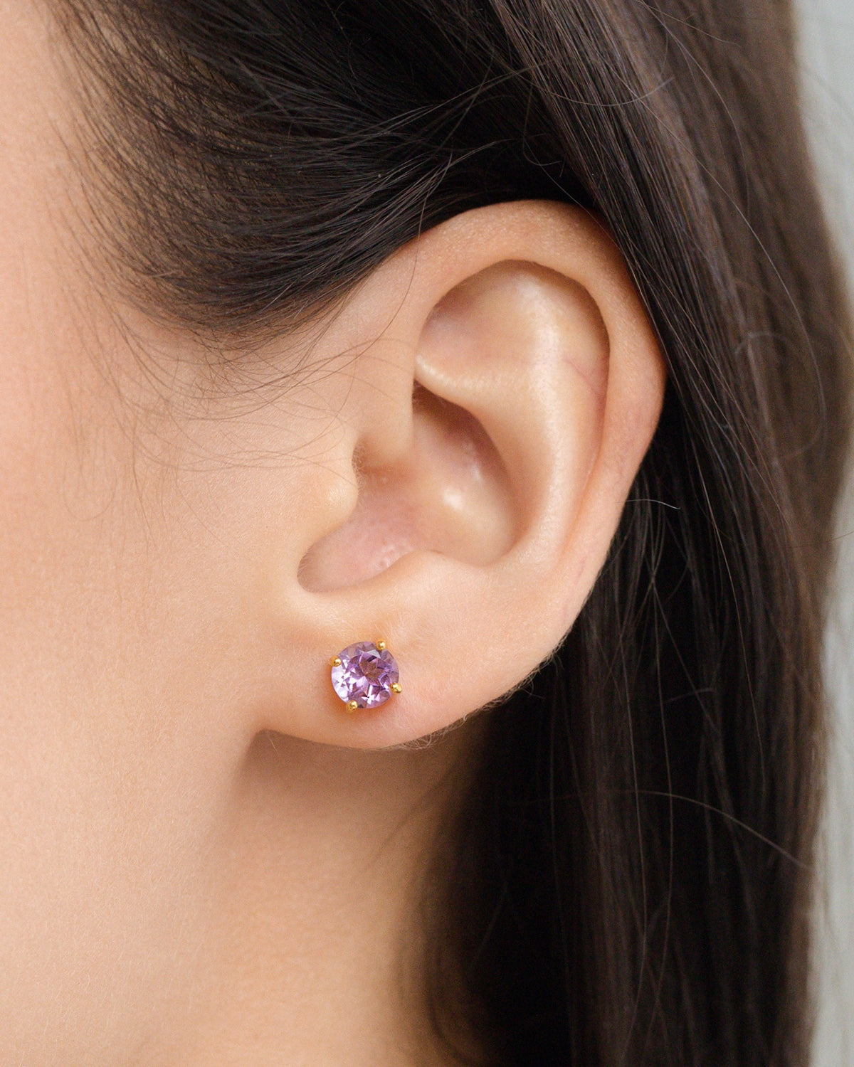 Roze saffier & amethist sieradenset in 18k verguld zilver
