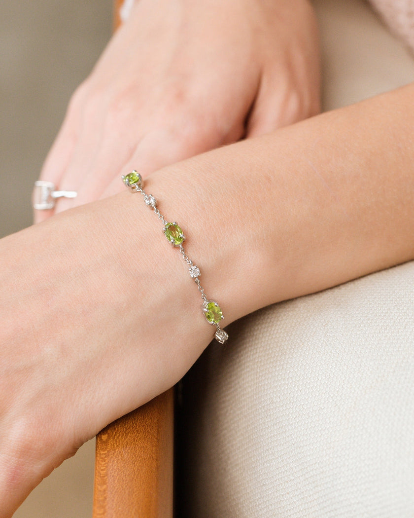 Peridot Bracelet in Sterling Silver