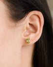 Peridot Bracelet and Earrings Set in 18k Gold Vermeil