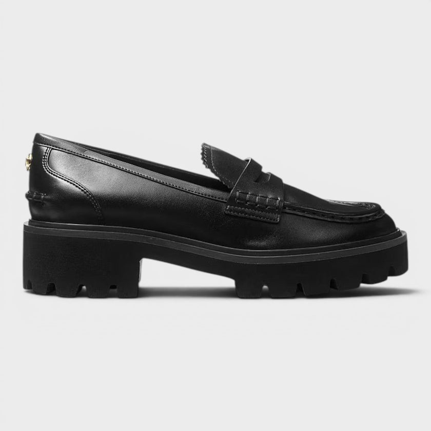 Holland Lug Loafer Faux Leather Black