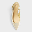 Doreen Flex Metallic Kitten Pump Pale Gold