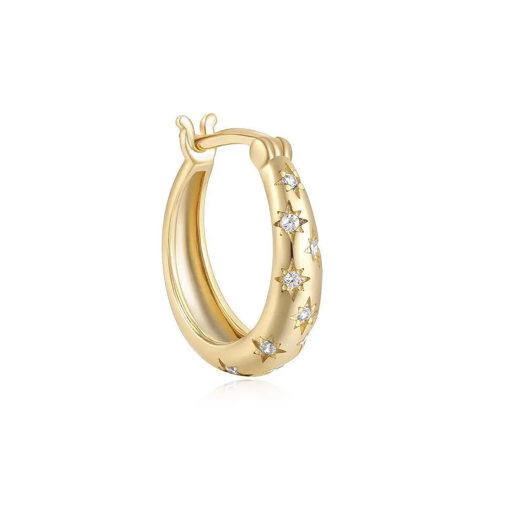 Celeste Luxe Sterling Silver 18k Gold Plated Earrings