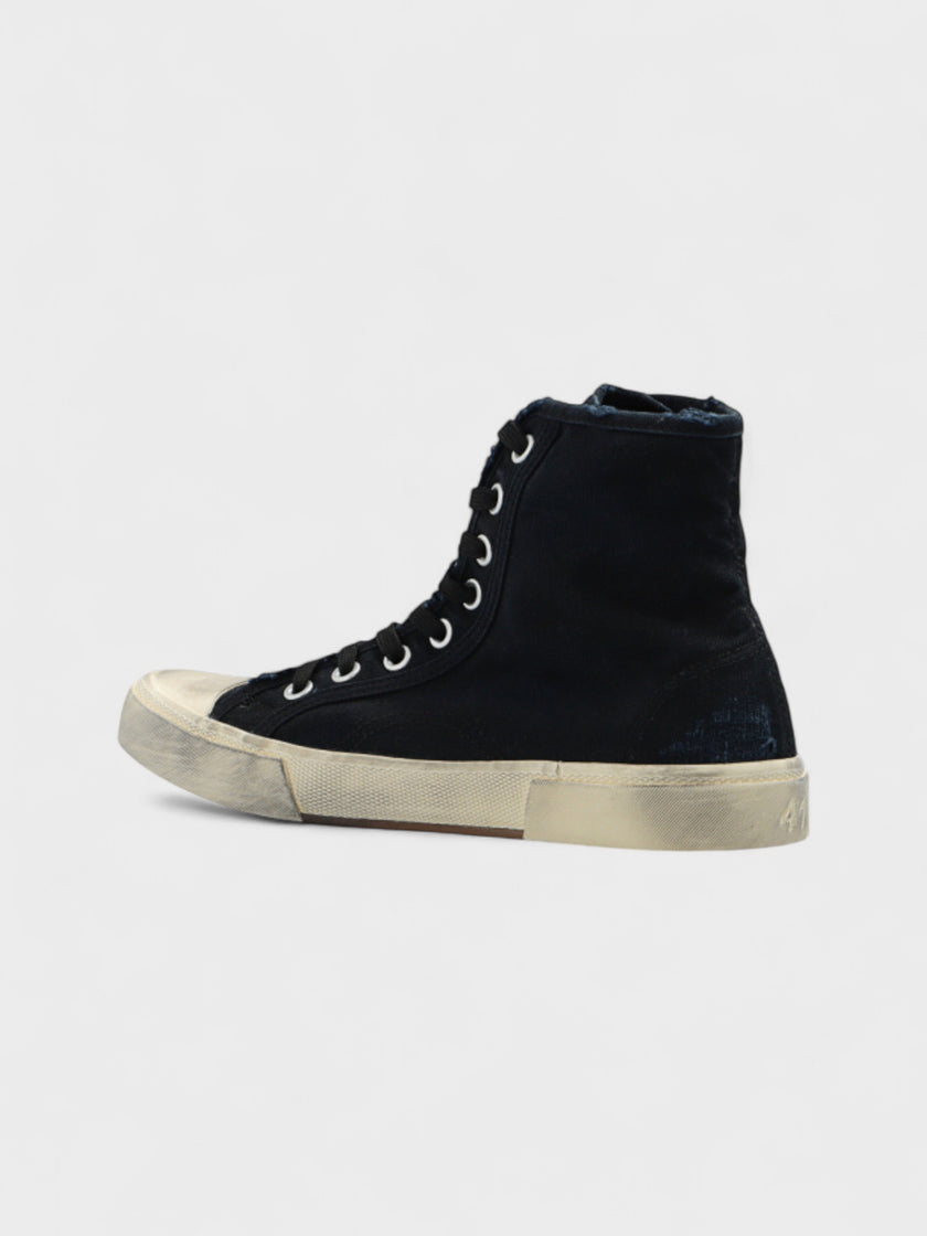 Balenciaga Paris High Destroyed Black White