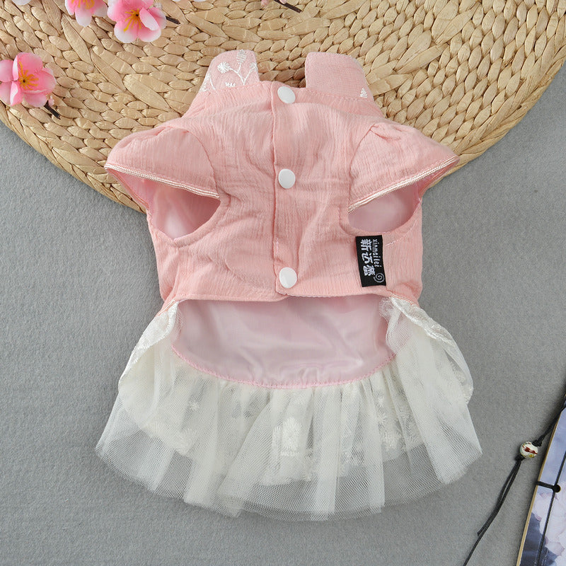 Chinese Style Hanfu Pettiskirt For Pet Dog