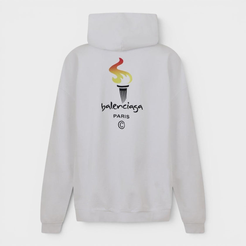 Paris Olympics Oversized Hoodie White