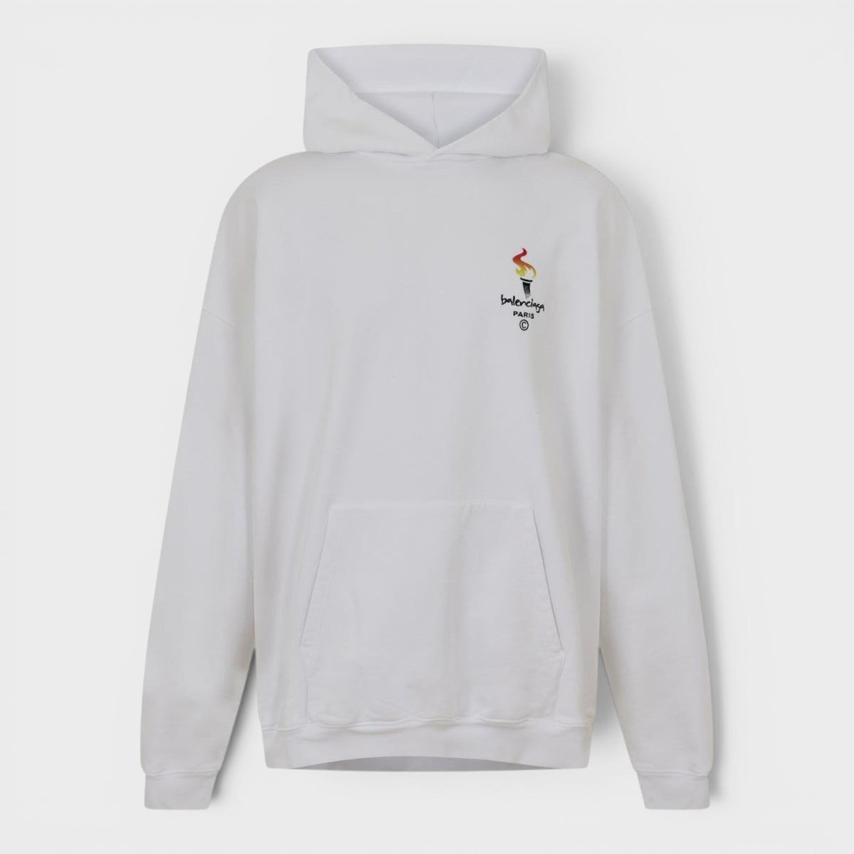 Paris Olympics Oversized Hoodie White