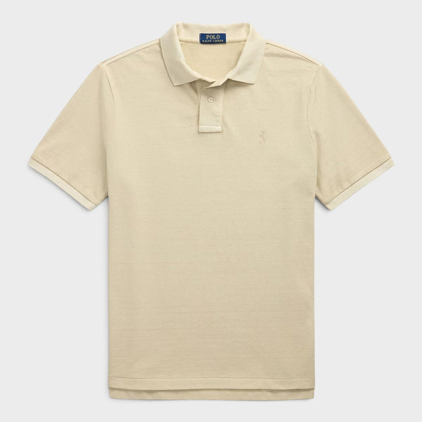 Logo Short Sleeve Polo Shirt Natural