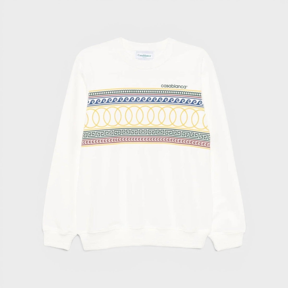Les Anneaux Olympic Rings Screen Print Sweatshirt White