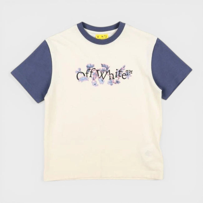 Kids Bookish Flower Logo Colour Block Basic Fit Tee